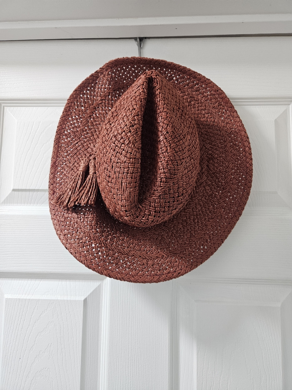 Altar'd State Rust Colored Straw Fedora Hat